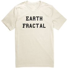 Load image into Gallery viewer, Mens_Earth_Fractal_T-Shirt_White_Text_-_Natural_Front_Mockup.png_15364513