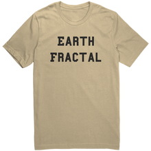 Load image into Gallery viewer, Mens_Earth_Fractal_T-Shirt_White_Text_-_Soft_Cream_Mockup.png_15364509