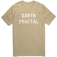 Load image into Gallery viewer, Mens_Earth_Fractal_T-Shirt_White_Text_-_Soft_Cream_Mockup.png_15364520