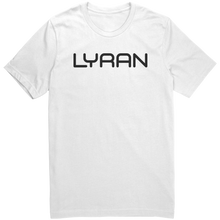 Load image into Gallery viewer, Mens_Lyran_T-Shirt_Black_Text_-_New_White_Mockup.png_15367401