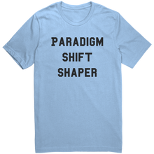 Load image into Gallery viewer, Mens_Paradigm_Shift_Shaper_T-Shirt_Blac_Baby_Blue_Mockup.png_15364718