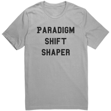 Load image into Gallery viewer, Mens_Paradigm_Shift_Shaper_T-Shirt_Blac_Silver_Mockup.png_15364720