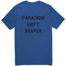 Load image into Gallery viewer, Mens_Paradigm_Shift_Shaper_T-Shirt_Blac_True_Royal_Mockup.png_15364723