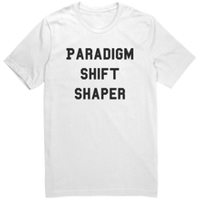 Load image into Gallery viewer, Mens_Paradigm_Shift_Shaper_T-Shirt_Blac_White_Mockup.png_15364724