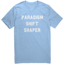 Load image into Gallery viewer, Mens_Paradigm_Shift_Shaper_T-Shirt_Whit_Baby_Blue_Mockup.png_15364726