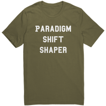Load image into Gallery viewer, Mens_Paradigm_Shift_Shaper_T-Shirt_Whit_Military_Green_Mockup.png_15364730