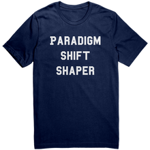 Load image into Gallery viewer, Mens_Paradigm_Shift_Shaper_T-Shirt_Whit_Navy_Mockup.png_15364731