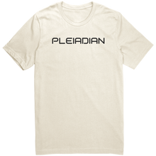 Load image into Gallery viewer, Mens_Pleiadian_T-Shirt_Black_Text_-_New_Natural_Front_Mockup.png_15367430