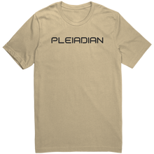 Load image into Gallery viewer, Mens_Pleiadian_T-Shirt_Black_Text_-_New_Soft_Cream_Mockup.png_15367426