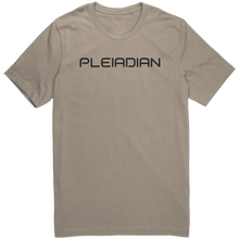 Load image into Gallery viewer, Mens_Pleiadian_T-Shirt_Black_Text_-_New_Tan_Mockup.png_15367427