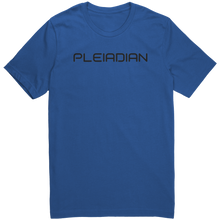 Load image into Gallery viewer, Mens_Pleiadian_T-Shirt_Black_Text_-_New_True_Royal_Mockup.png_15367428