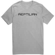 Load image into Gallery viewer, Mens_Reptilian_T-Shirt_Black_Text_-_New_Silver_Mockup.png_15367462