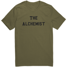 Load image into Gallery viewer, Mens_The_Alchemist_Shirt_-_Black_Text_-_Military_Green_Mockup.png_15367338