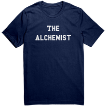 Load image into Gallery viewer, Mens_The_Alchemist_Shirt_-_White_Text_-_Navy_Mockup.png_15367351