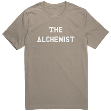Load image into Gallery viewer, Mens_The_Alchemist_Shirt_-_White_Text_-_Tan_Mockup.png_15367354