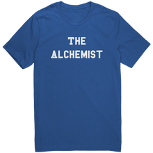Load image into Gallery viewer, Mens_The_Alchemist_Shirt_-_White_Text_-_True_Royal_Mockup.png_15367355