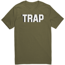 Load image into Gallery viewer, Mens_Trap_T-Shirt_White_Text_-_New_Military_Green_Mockup.png_15367389