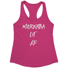 Load image into Gallery viewer, Merkaba_Lit_AF_Tank_Top_-_White_Text_for_Raspberry_Mockup.png_15369478