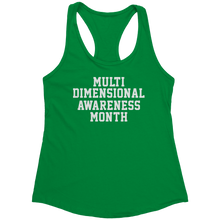 Load image into Gallery viewer, Multi-Dimensional_Awareness_Month_Tank_T_Kelly_Green_Mockup.png_15371130
