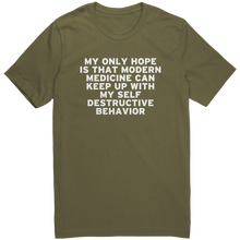 Load image into Gallery viewer, My_Only_Hope_T-Shirt_-_White_Text_for_Me_Military_Green_Mockup.png_15367592