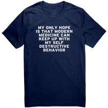 Load image into Gallery viewer, My_Only_Hope_T-Shirt_-_White_Text_for_Me_Navy_Mockup.png_15367593