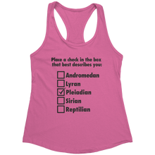 Load image into Gallery viewer, Pleiadian_Check_the_Box_-_Black_Text_for_Hot_Pink_Mockup.png_15370491