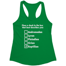 Load image into Gallery viewer, Reptilian_Check_the_Box_-_White_Text_for_Kelly_Green_Mockup.png_15370551