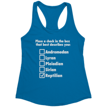 Load image into Gallery viewer, Reptilian_Check_the_Box_-_White_Text_for_Turquoise_Mockup.png_15370560