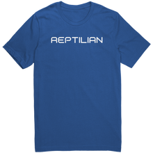 Load image into Gallery viewer, Reptilian_T-Shirt_-_White_Text_for_Men_-_True_Royal_Mockup.png_15367546