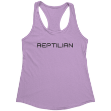 Load image into Gallery viewer, Reptilian_Tank_Top_-_Black_Text_for_Wome_Lilac_Mockup.png_15370142