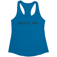 Load image into Gallery viewer, Reptilian_Tank_Top_-_Black_Text_for_Wome_Turquoise_Mockup.png_15370147