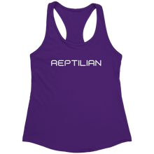 Load image into Gallery viewer, Reptilian_Tank_Top_-_White_Text_for_Wome_Purple_Rush_Mockup.png_15370176