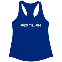 Load image into Gallery viewer, Reptilian_Tank_Top_-_White_Text_for_Wome_Royal_Mockup.png_15370178
