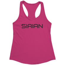 Load image into Gallery viewer, Sirian_Tank_Top_-_Black_Text_for_Women_-_Raspberry_Mockup.png_15370057