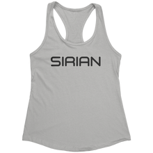 Load image into Gallery viewer, Sirian_Tank_Top_-_Black_Text_for_Women_-_Silver_Mockup.png_15370058