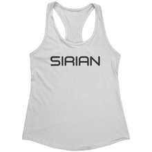 Load image into Gallery viewer, Sirian_Tank_Top_-_Black_Text_for_Women_-_White_Mockup.png_15370060