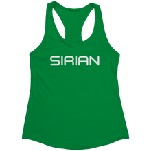 Load image into Gallery viewer, Sirian_Tank_Top_-_White_Text_for_Women_-_Kelly_Green_Mockup.png_15370090