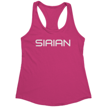 Load image into Gallery viewer, Sirian_Tank_Top_-_White_Text_for_Women_-_Raspberry_Mockup.png_15370098