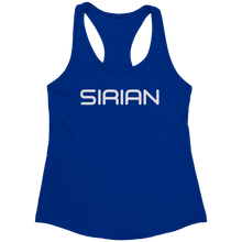 Load image into Gallery viewer, Sirian_Tank_Top_-_White_Text_for_Women_-_Royal_Mockup.png_15370104