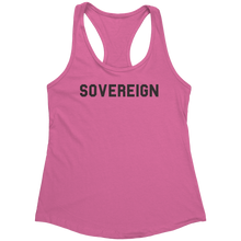 Load image into Gallery viewer, Sovereign_Tank_Top_-_Black_Text_for_Wome_Hot_Pink_Mockup.png_15369776