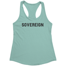 Load image into Gallery viewer, Sovereign_Tank_Top_-_Black_Text_for_Wome_Mint_Mockup.png_15369781