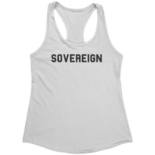Load image into Gallery viewer, Sovereign_Tank_Top_-_Black_Text_for_Wome_White_Mockup.png_15369785