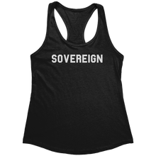 Load image into Gallery viewer, Sovereign_Tank_Top_-_White_Text_for_Wome_Black_Mockup.png_15369795