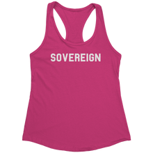 Load image into Gallery viewer, Sovereign_Tank_Top_-_White_Text_for_Wome_Raspberry_Mockup.png_15369803