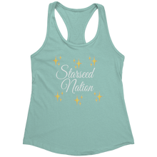 Load image into Gallery viewer, Starseed_Nation_Tank_Top_-_White_Text_fo_Mint_Mockup.png_15369836