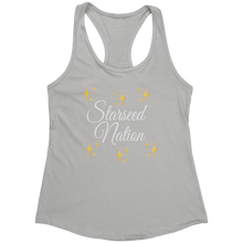 Load image into Gallery viewer, Starseed_Nation_Tank_Top_-_White_Text_fo_Silver_Mockup.png_15369840