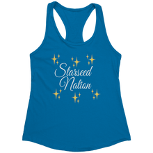 Load image into Gallery viewer, Starseed_Nation_Tank_Top_-_White_Text_fo_Turquoise_Mockup.png_15369841