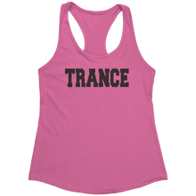 Load image into Gallery viewer, Trance_Tank_Top_-_Black_Text_for_Women_-_Hot_Pink_Mockup.png_15369868