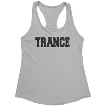 Load image into Gallery viewer, Trance_Tank_Top_-_Black_Text_for_Women_-_Silver_Mockup.png_15369875
