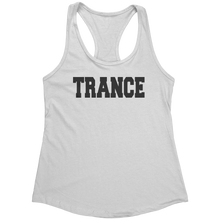 Load image into Gallery viewer, Trance_Tank_Top_-_Black_Text_for_Women_-_White_Mockup.png_15369877